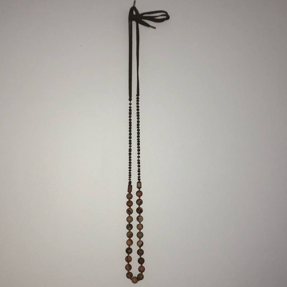 Wooden beaded necklace